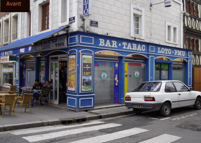 Relooking d'extérieur Bar Le Biss-trot à Lisieux (Calvados-14) en Normandie (Avant travaux)