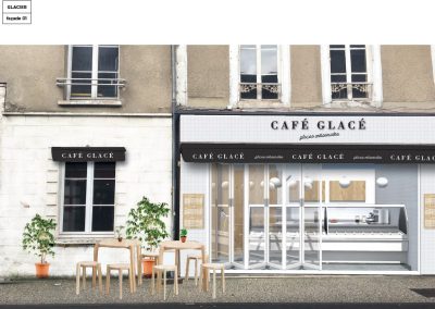Ètude (Visuel 2D) agencement & aménagement de commerces - Café Glacier à Bayeux (Calvados - 14) en Normandie