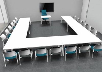 mobilier salle de réunion ou formation à Caen - Visuel 3D