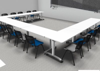 mobilier salle de formation à Caen - Visuel 3D