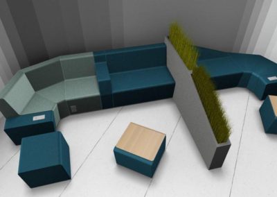 mobilier salle d'attente à Caen - Espace créativité - Visuel 3D