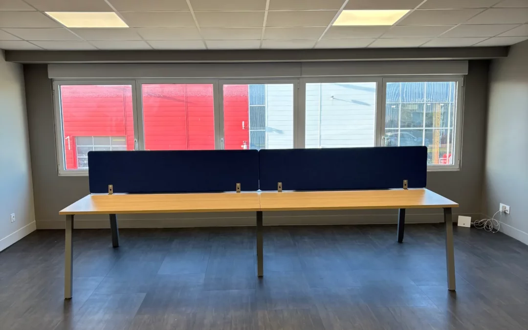 Equipement mobilier collaborateur open space et solution acoustique à Caen (Beaulieu)